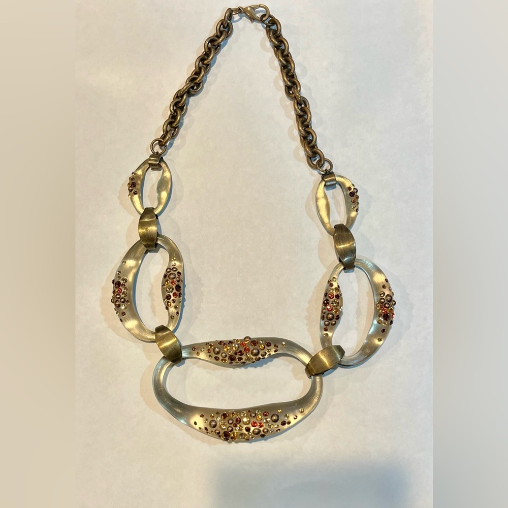 Alexis Bittar Lucite Necklace with Pave Crystals